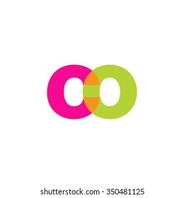 lowercase co logo, pink green overlap transparent logo, modern lifestyle logo