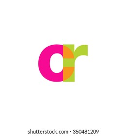 lowercase cr logo, pink green overlap transparent logo, modern lifestyle logo