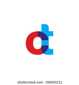lowercase ct logo, red blue overlap transparent logo