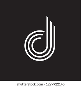 Lowercase D Letter Line Logo