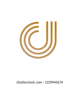 Lowercase D Letter Line Logo