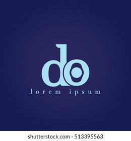 lowercase d and o vector logo. do initial design template for download