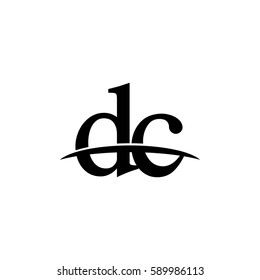 Dc Lowercase Logo Black Interrelated Stock Vector (Royalty Free) 587351096