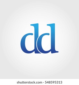 Lowercase dd Logotype. Blue Letter Logo. Letter Abbreviations. Vector Template Element.