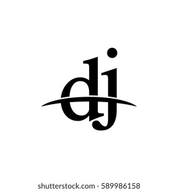 Lowercase dj black logo