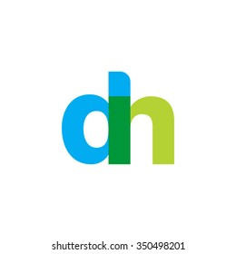 lowercase dn logo, blue green overlap transparent logo