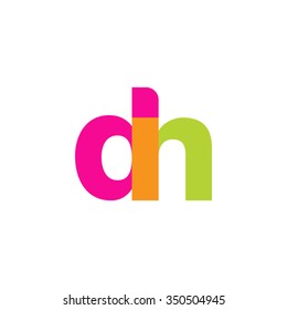 lowercase dn logo, pink green overlap transparent logo, modern lifestyle logo