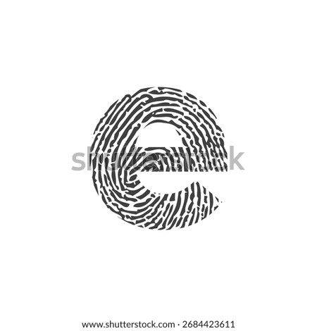 Lowercase e Fingerprint Logo Design
