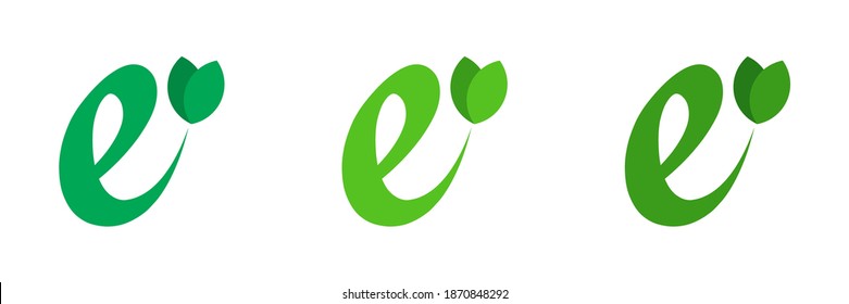 Lowercase E-Brief und Logo-Design, Vektorgrafik