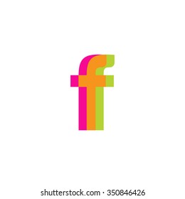 lowercase ff logo, pink green overlap transparent logo, modern lifestyle logo