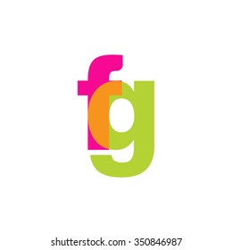 lowercase fg logo, pink green overlap transparent logo, modern lifestyle logo