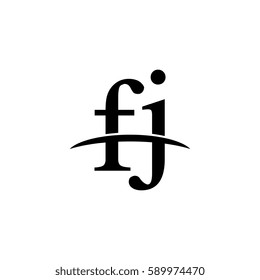 Lowercase fj black logo