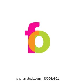 lowercase fo logo, pink green overlap transparent logo, modern lifestyle logo