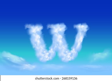 Lowercase Font from the clouds concept.w