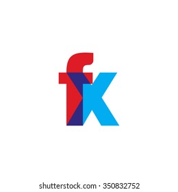 lowercase fx logo, red blue overlap transparent logo