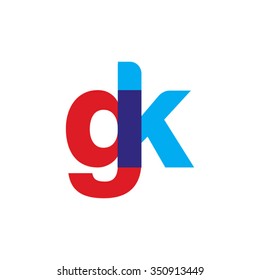 lowercase gk logo, red blue overlap transparent logo