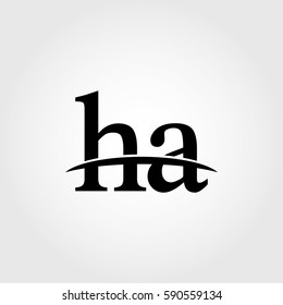 Lowercase Ha Black Logo Stock Vector (Royalty Free) 590559134 ...