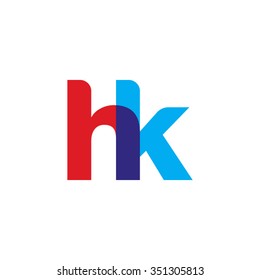 Lowercase Hk Logo Red Blue Overlap Stock Vector (Royalty Free ...