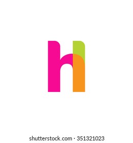 lowercase hl logo, pink green overlap transparent logo, modern lifestyle logo