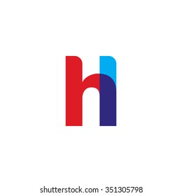 lowercase hl logo, red blue overlap transparent logo