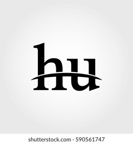 Lowercase hu black logo