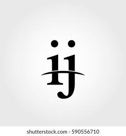 Lowercase ij black logo