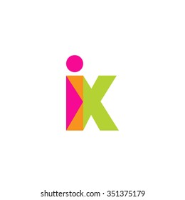 lowercase ix logo, pink green overlap transparent logo, modern lifestyle logo
