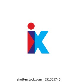 lowercase ix logo, red blue overlap transparent logo