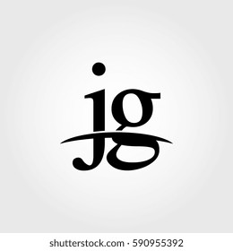 Lowercase jg black logo