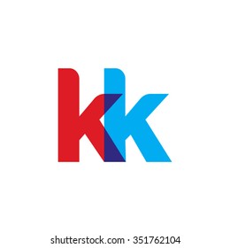 Lowercase Kz Logo Red Blue Overlap Stock Vector (Royalty Free) 351762116