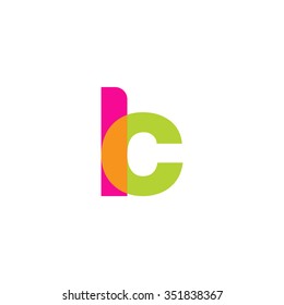 lowercase lc logo, pink green overlap transparent logo, modern lifestyle logo