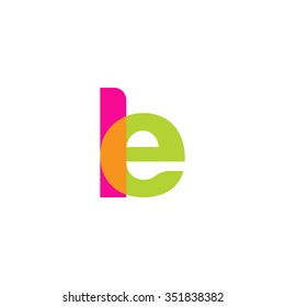 Initial Letter Le Lowercase Logo Green Stock Vector (Royalty Free ...