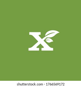 Logo-Design-Vektorgrafik für Lowercase-Buchstaben Alphabet Initial und Leaf