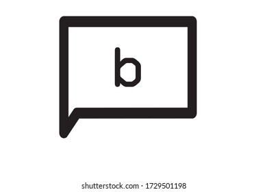 Lowercase letter b vector image