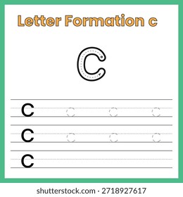 Letra C minúscula – Hoja de trabajo de formación interna