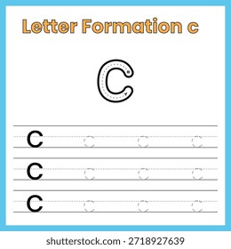 Letra C minúscula – Hoja de trabajo de formación interna