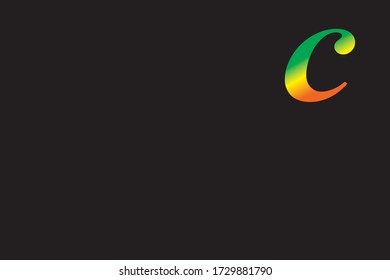 Lowercase letter c vector image