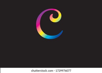 Lowercase letter c vector image