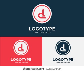 Lowercase Letter d, DP Logistics, Shipping, Delivery Logo oder Icon. Initialbuchstabe d Zeichen mit Alphabet p as Negative Space.  Flaches Vektor Symbol Design Template Element.