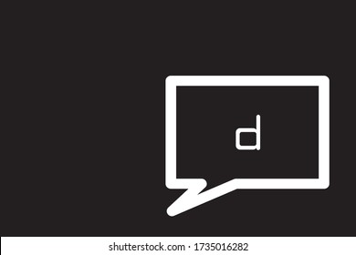 Lowercase letter d vector image