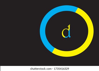 Lowercase letter d vector image
