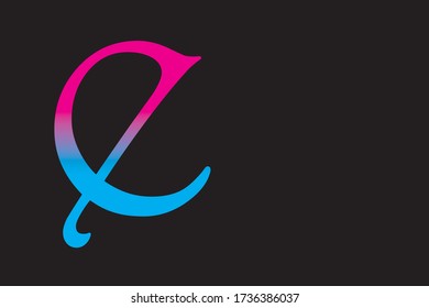 Lowercase letter e vector image