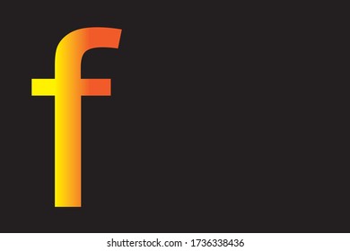 Lowercase letter f vector image