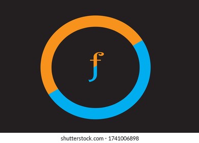Lowercase letter f vector image