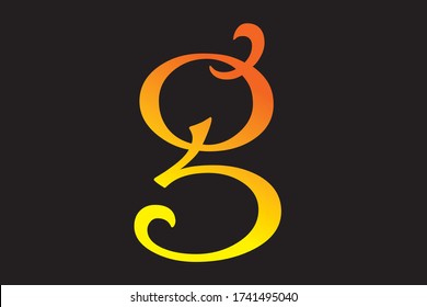 Lowercase letter g vector image