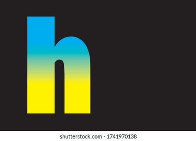 Lowercase letter h vector image