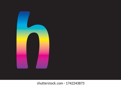 Lowercase letter h vector image