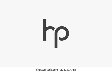 Kleinbuchstabe HP Logo einzeln auf weißem Hintergrund.