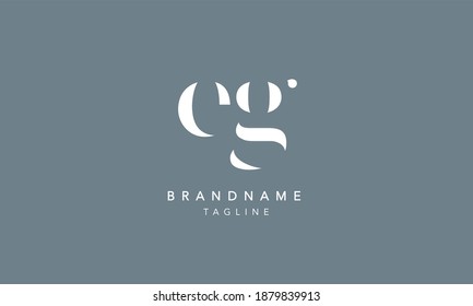 EG Lowercase Letter Initial Icon Logo Design Vector Illustration