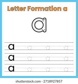 Lowercase Letter A – Inside Formation Worksheet